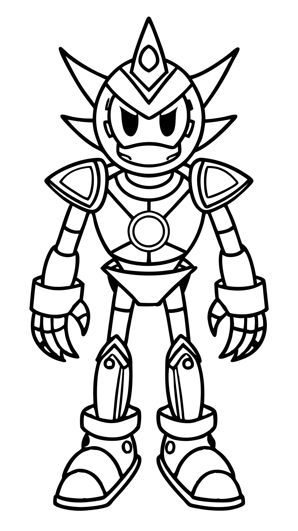 metal sonic coloring page